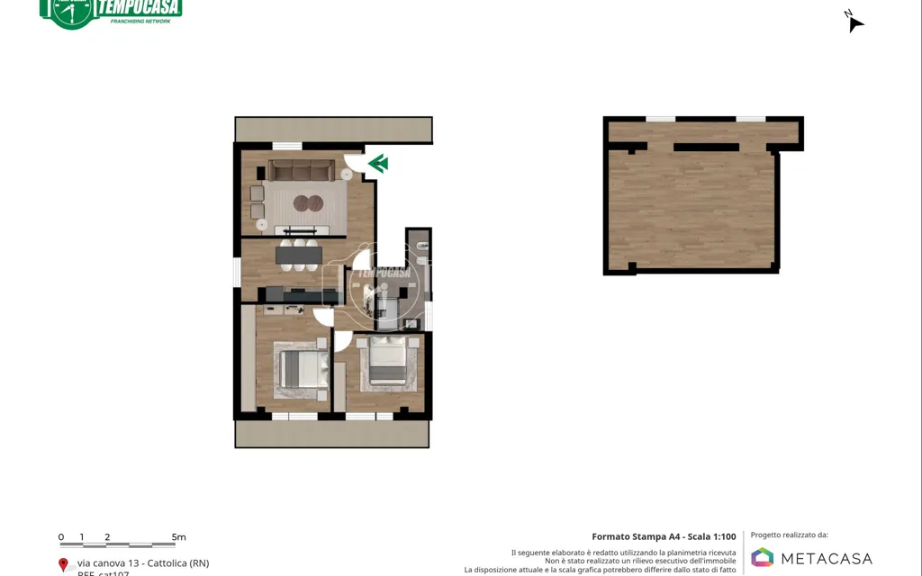 Plan - Bifamiliar House with Garden in Cattolica