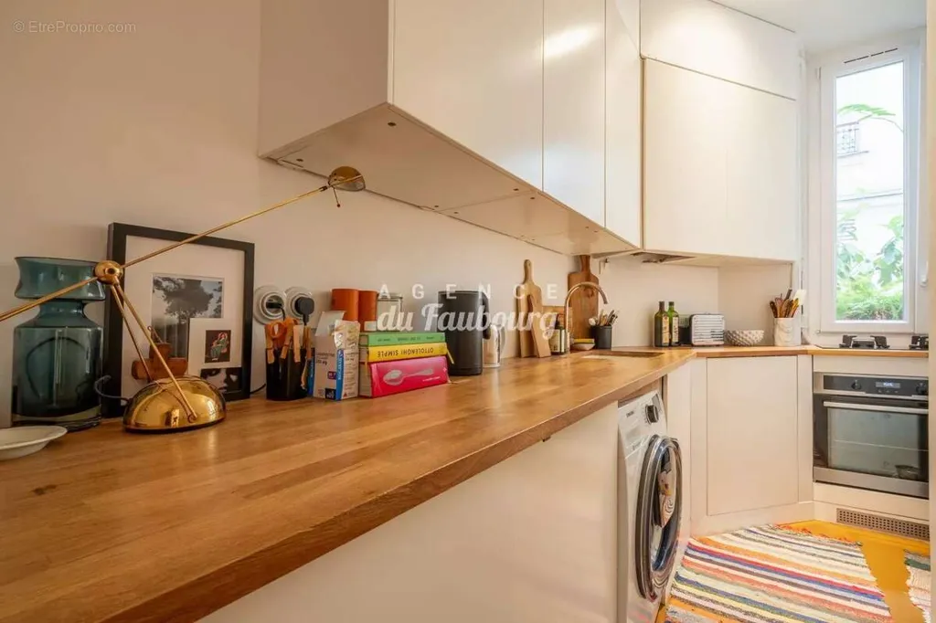 Cuisine - Appartement Haussmannien avec Jardin Privé à Paris 9ème