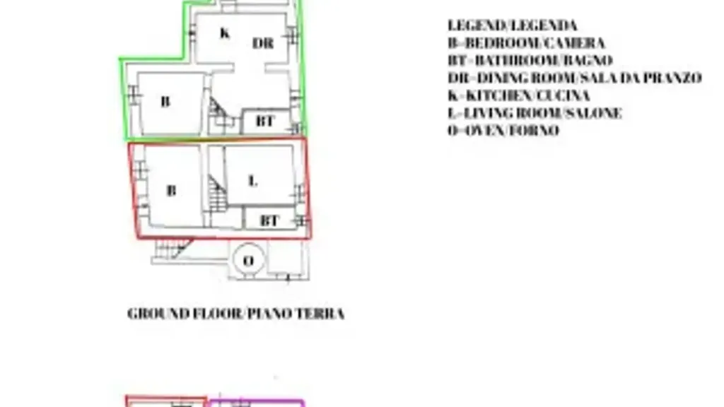 Floor Plan - Restored Tuscan Casale with Pool in Padonchia