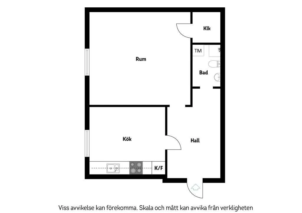 Floor Plan - 1930s Charm Flat in Haga Norra, Solna