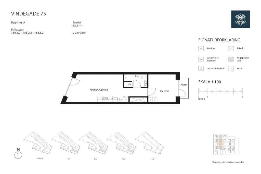 Plan - Modern Flat with Terrace in Odense Centre