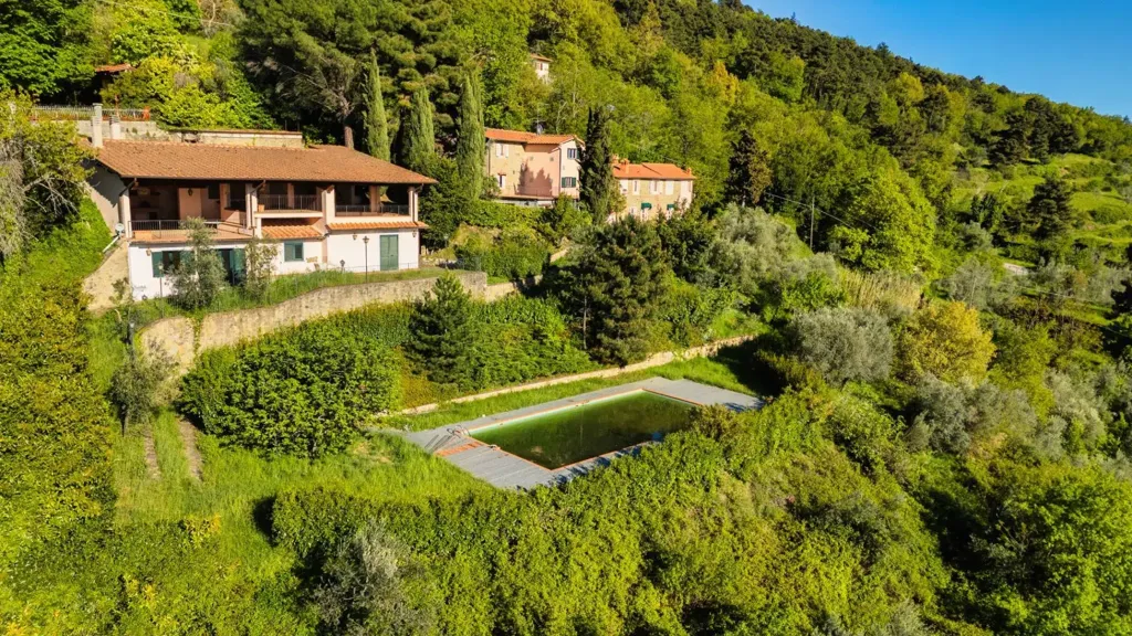 Õhuvaade - Charming Rustico with Pool in Reggello