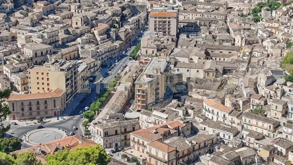 Vue aérienne - Historic Apartment with Balcony in Modica