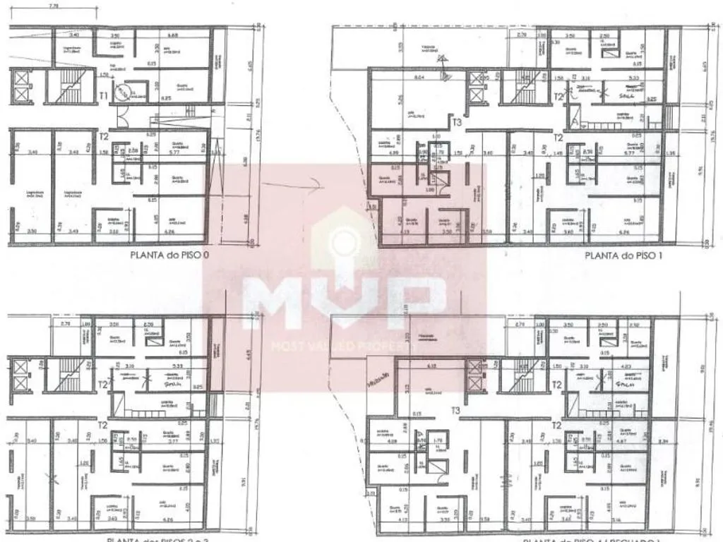 Planimetria - Apartment Complex for Transformation in Olhão
