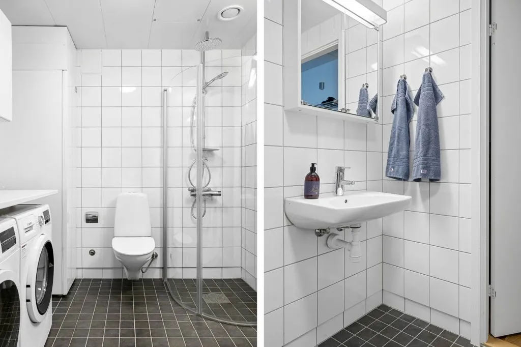 Salles de bain - Modern Apartment with Golf View in Åkersberg