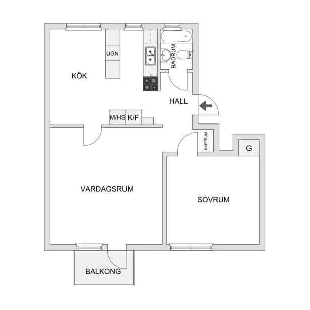 Plan - Apartment with Balcony in Tannefors, Linköping