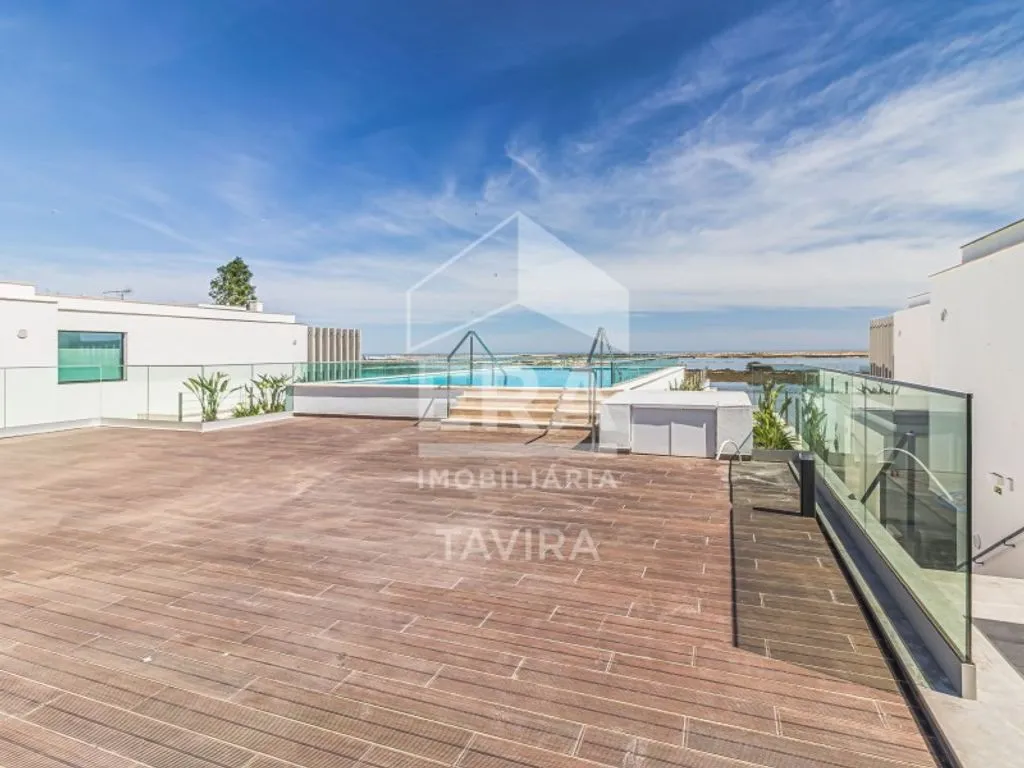 Terrasse - New Flat with Pool in Fuseta, Olhão