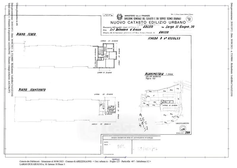 Plan - Apartment with Terraces in Arezzo