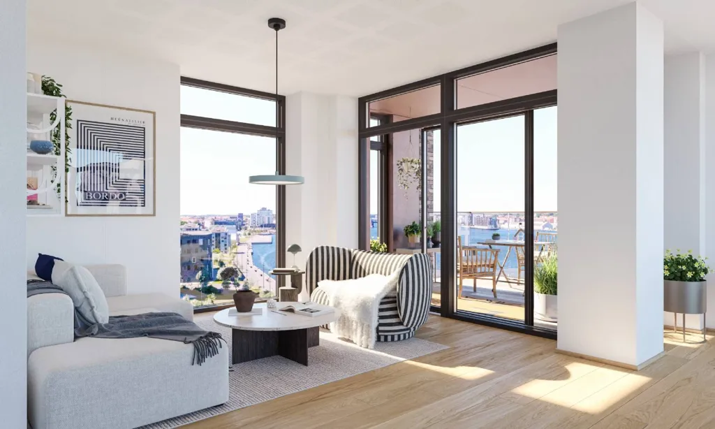 Séjour - Apartment with Limfjord View in Aalborg