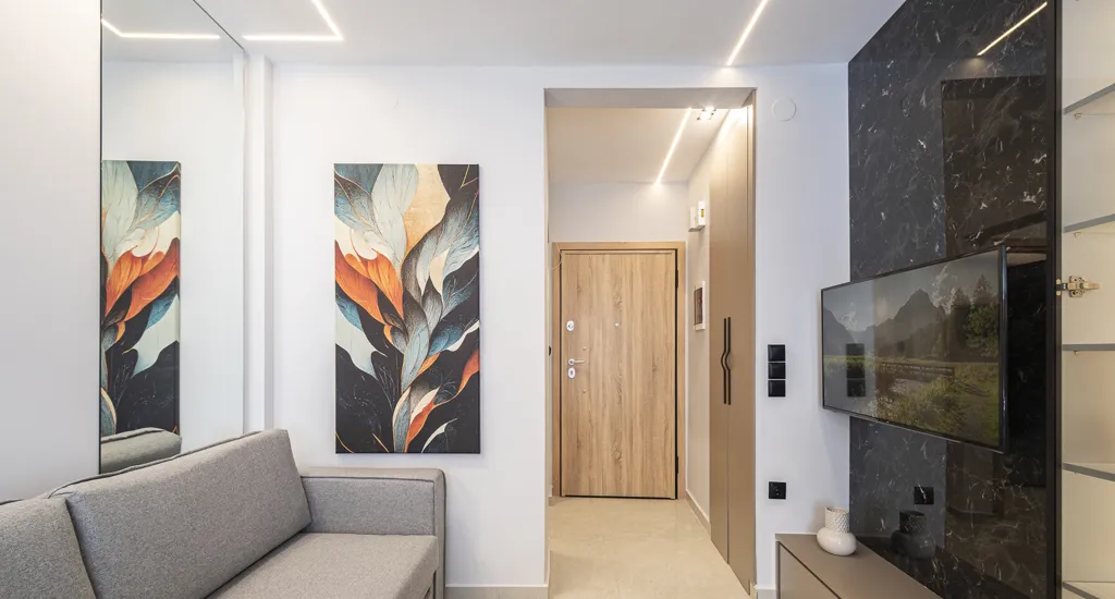 Living Room - Flat with Sea View in Thessaloniki