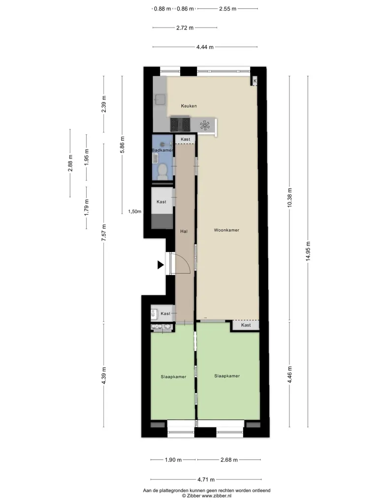 3-toaline korter asukohas Rotterdam