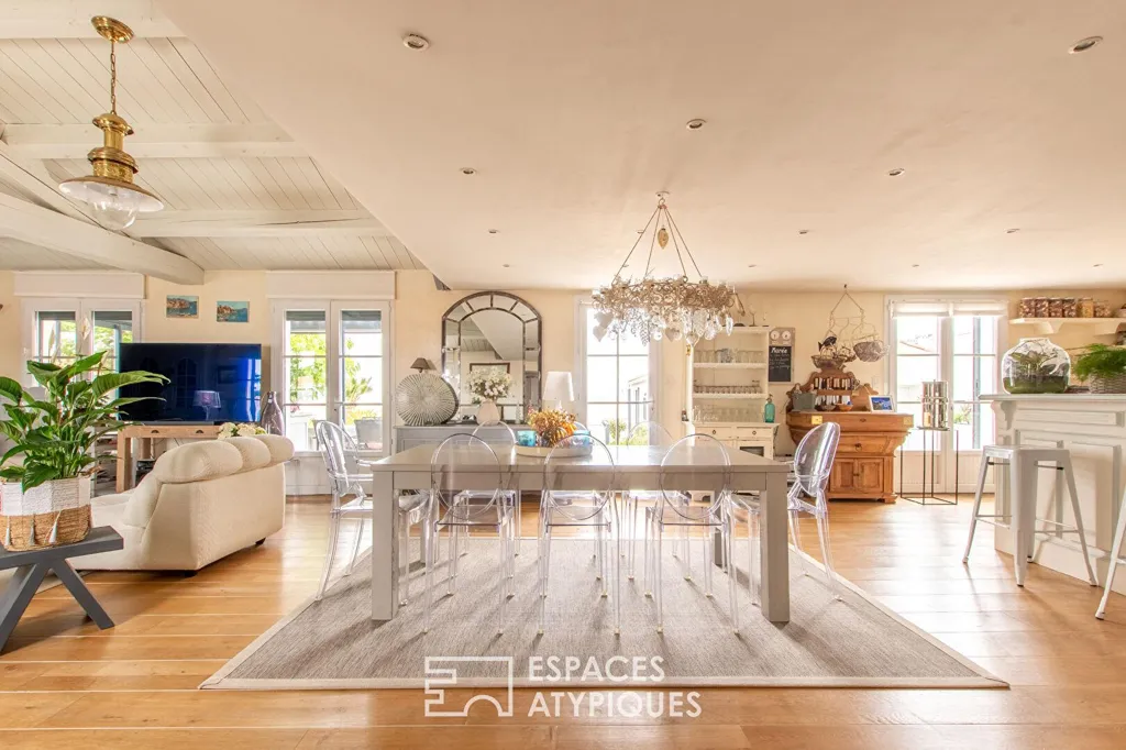 Salle à manger - Maison de Charme avec Accès Privé à la Plage à La Guérinière