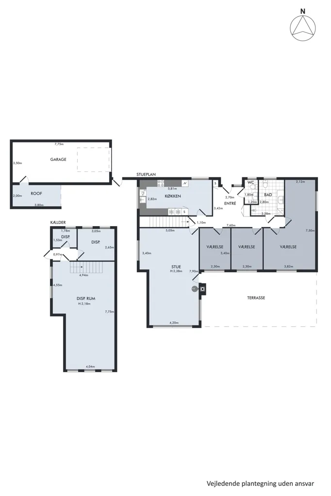 Plaan - Modernised Villa with Garden on Vestamager