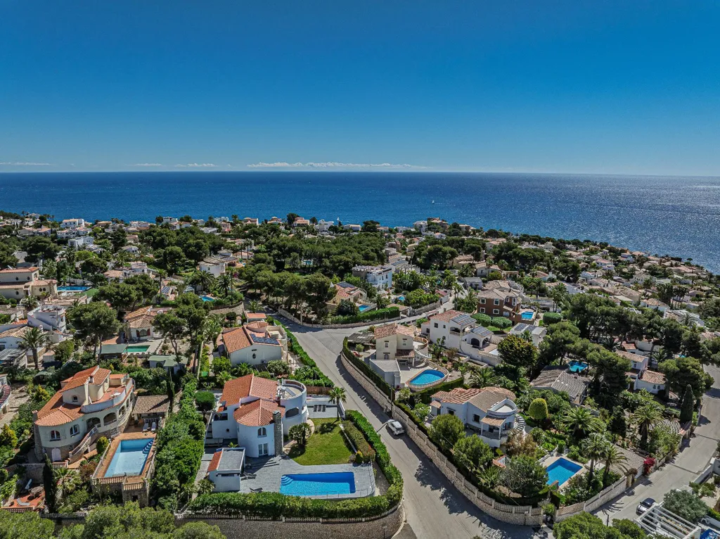 Vue aérienne - Chalet with Sea View and Pool in Cap Martí