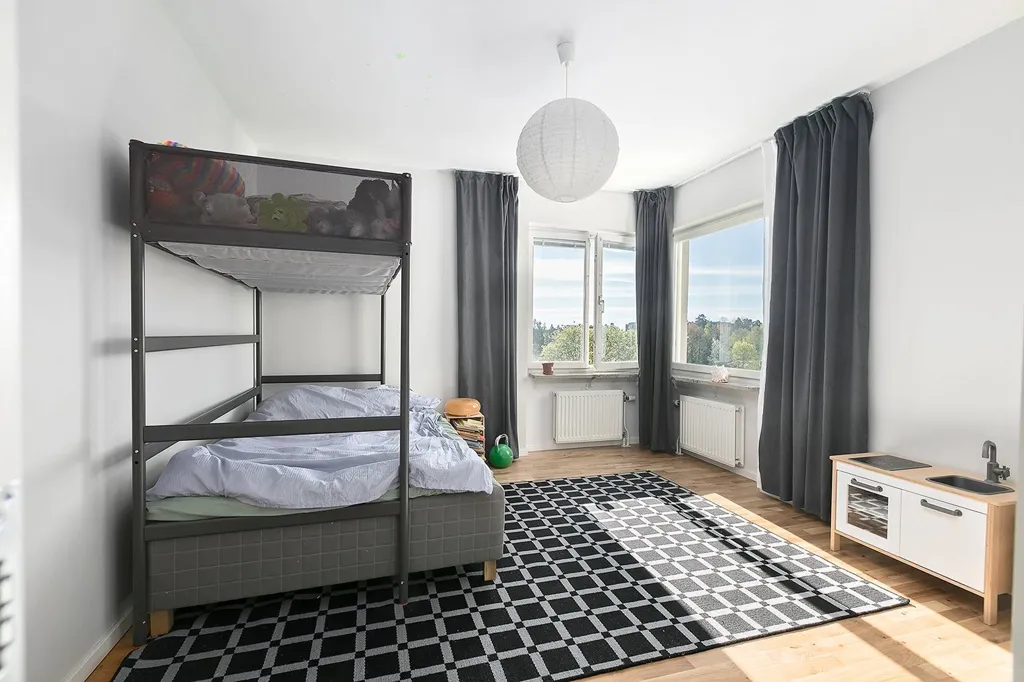 Bedrooms - Modern Flat with Balcony in Mariekäll