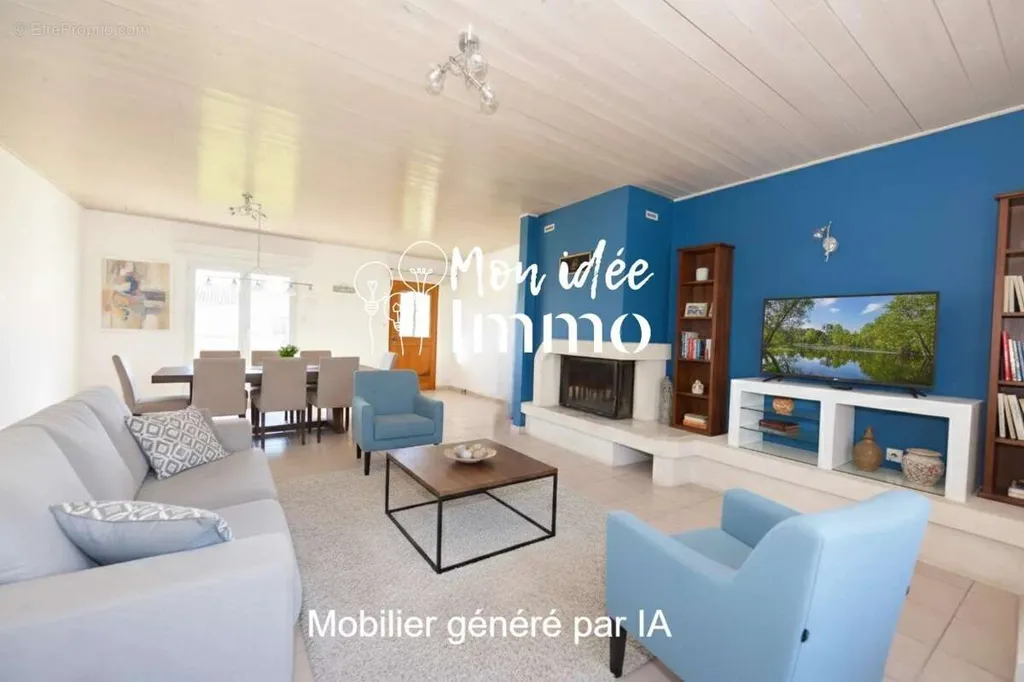 Séjour - Maison Plain-Pied 3 Chambres au Calme à L'Épine