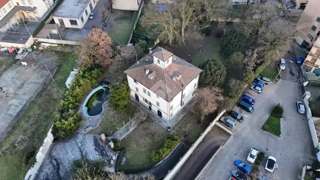 Aerial - Villa with Private Pool in Vigevano