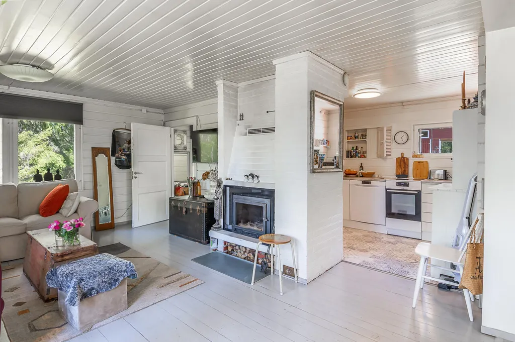 Living Room - Cottage with Sauna in Österhankmo