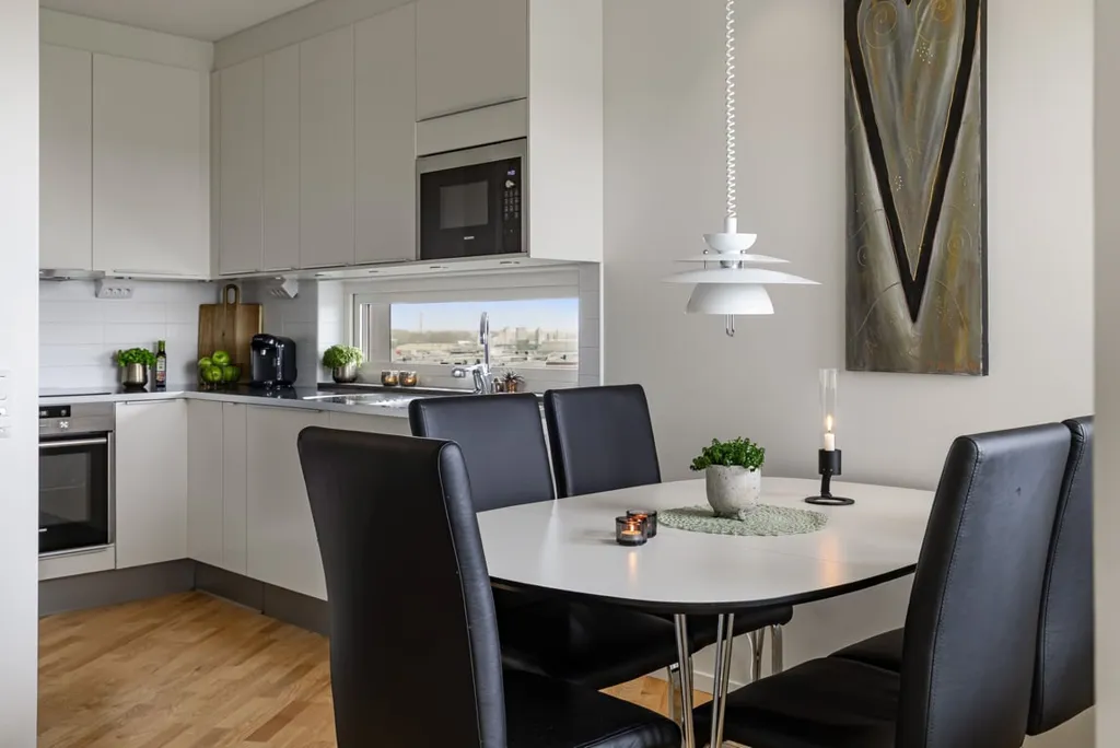 Sala da pranzo - Etagé Flat with Balcony & Rooftop in Kalmar