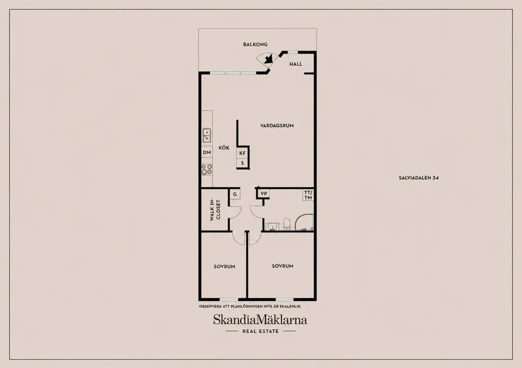 Planimetria - Modern Apartment with Garden View in Göteborg