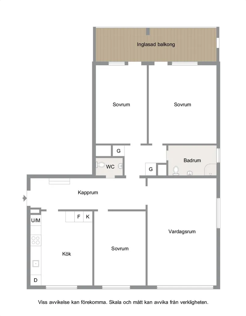 Plan - Apartment with Balcony in HSB Brf Ida