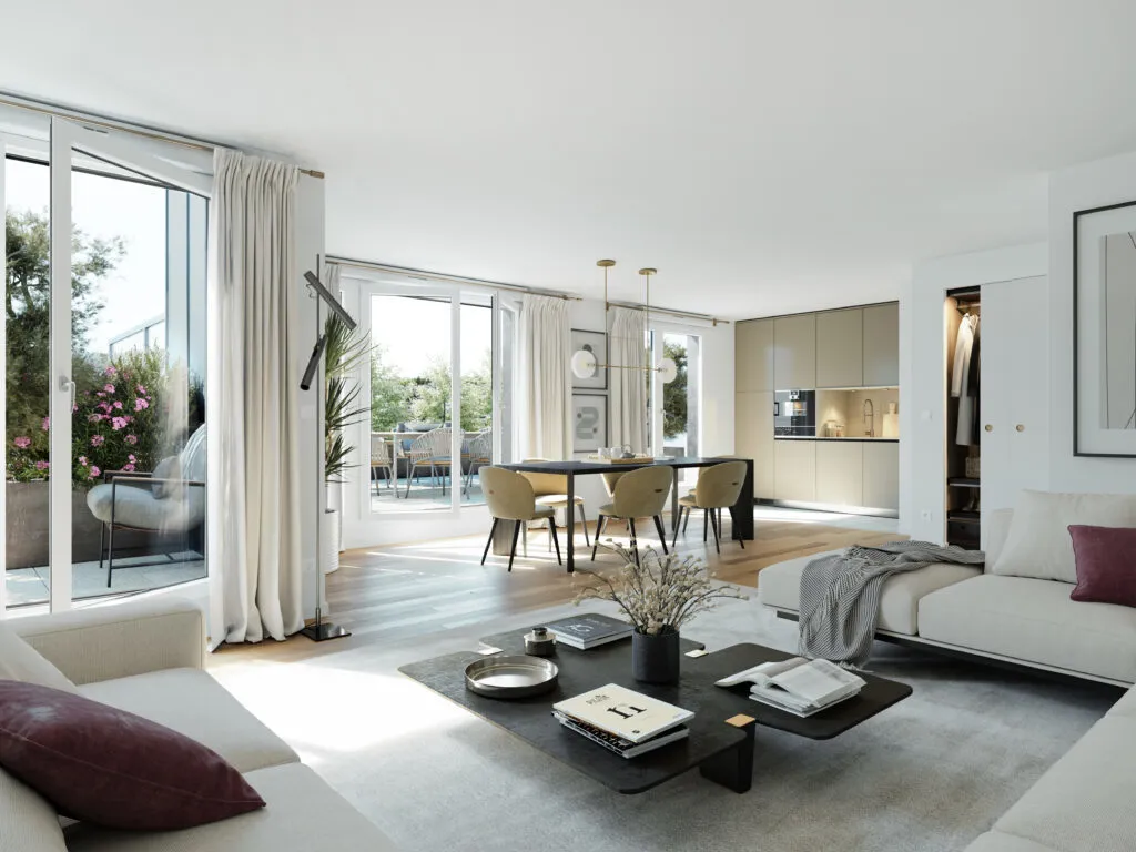 Soggiorno - Modern Apartments with Balconies in Perreux