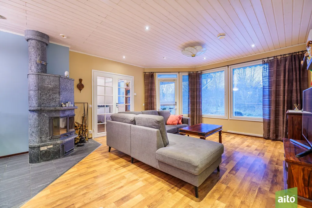 Séjour - Energy-Efficient House with Sauna in Otava