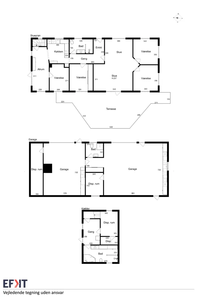 Planimetria - Fenced Villa with Garden in Vojens