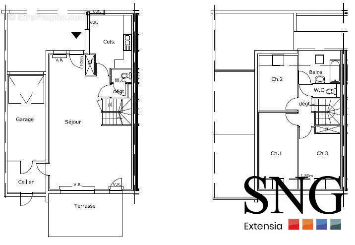Planimetria - Duplex with Terrace in Lisieux