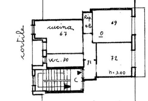 Planimetria - Trilocale with Balcony in Bra