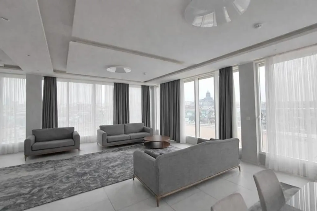 Séjour - Appartement Moderne avec Terrasse à Bruxelles