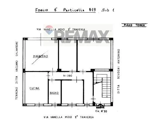 Planimetria - Villa with Edificabile Land in Moio Alcantara