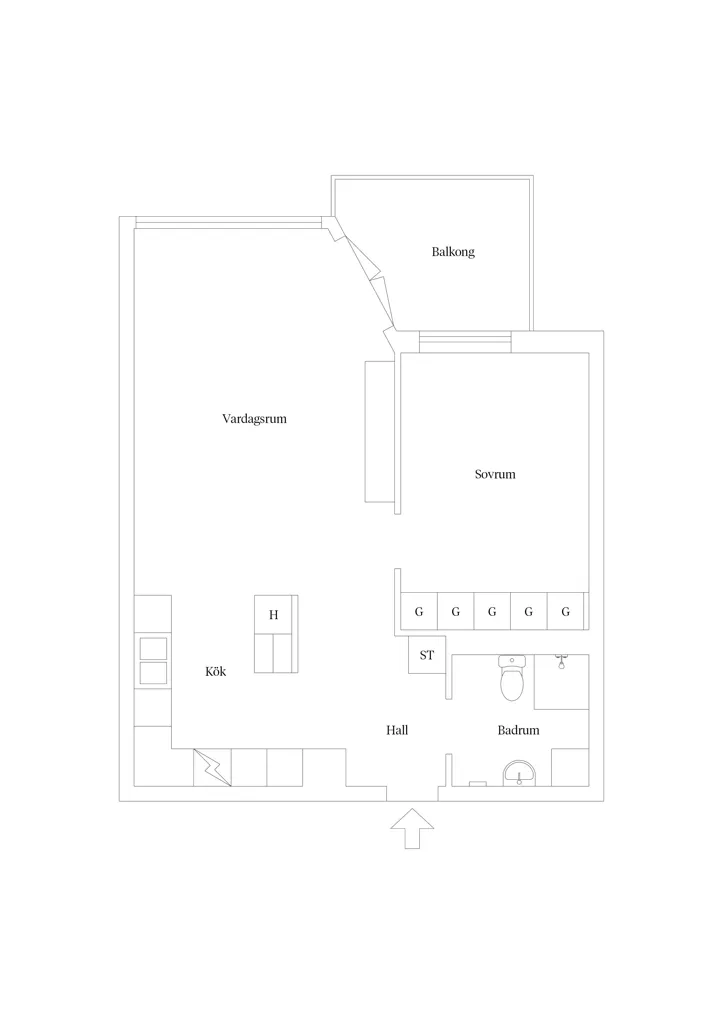 Plan - Apartment with Sea View in Västra Hamnen, Malmö
