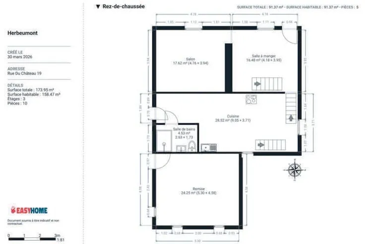 Maison 3 chambres à Herbeumont