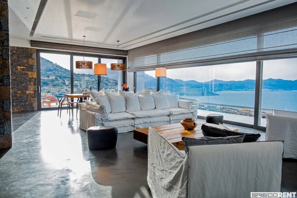 Séjour - Villa with Infinity Pool in Istron, Crete