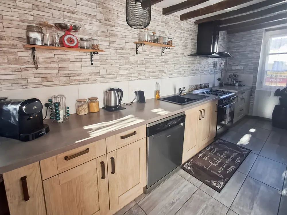 Köök - Charming House with Studio in Bailleau-L'Évêque