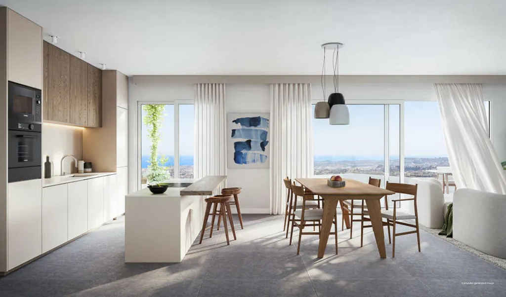 Köök - Newly-Built Apartment with Sea Views in Mijas