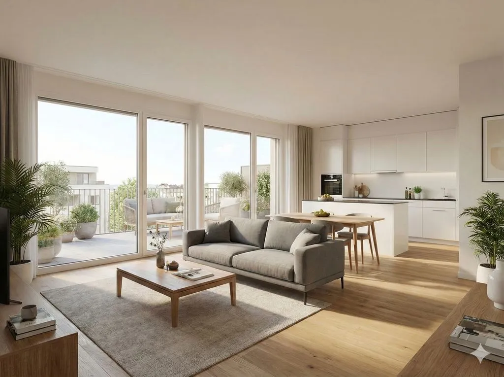 Séjour - Appartement de Luxe avec Balcon à Clichy