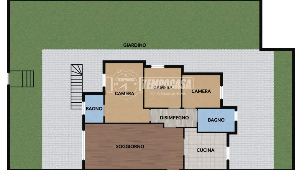 Plan - Ground Floor Apartment with Garden in Rome
