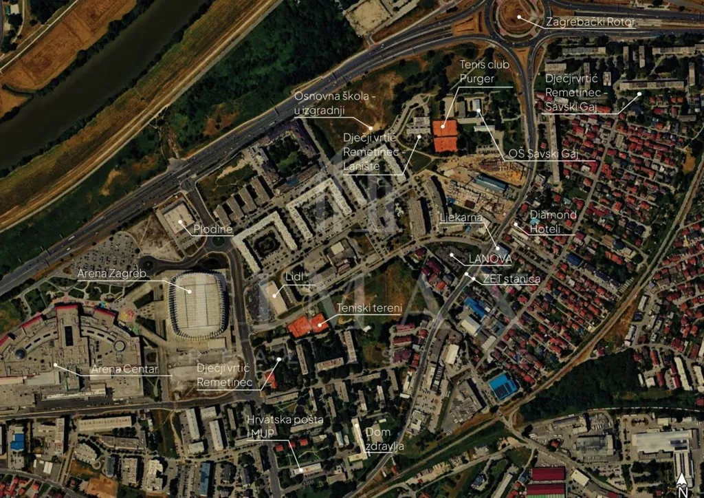 Vue aérienne - Apartment with Parking in Lanište, Zagreb