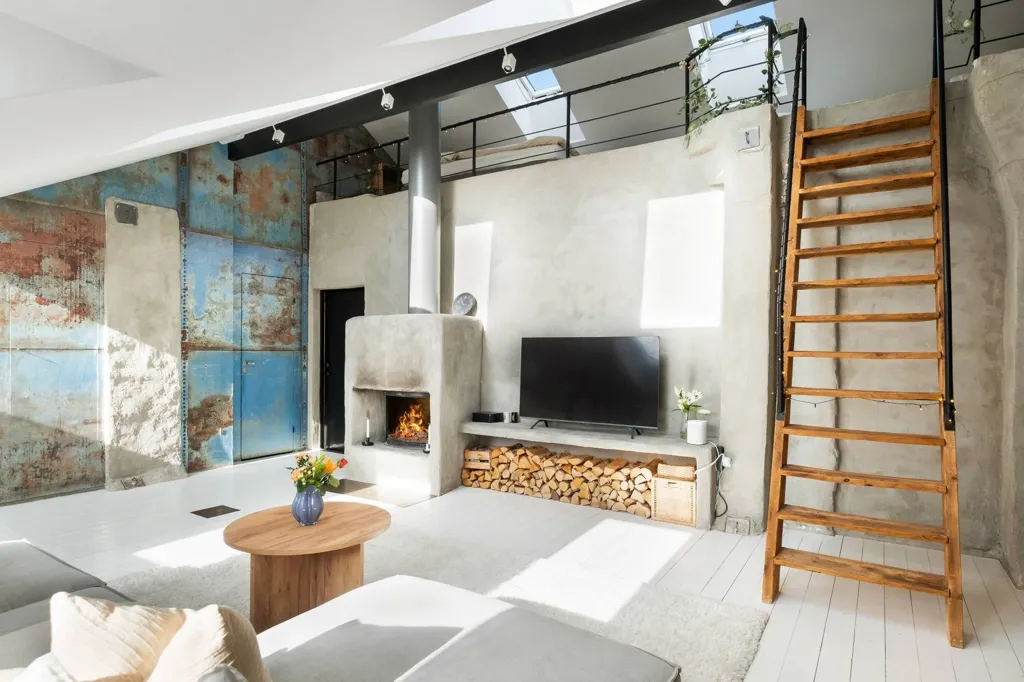 Soggiorno - Loft Apartment with South Balcony in Södermalm
