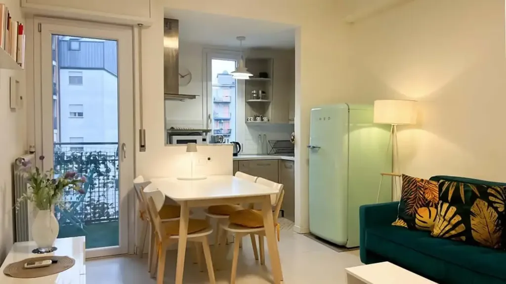 Séjour - Modern Studio with Balcony in Milan
