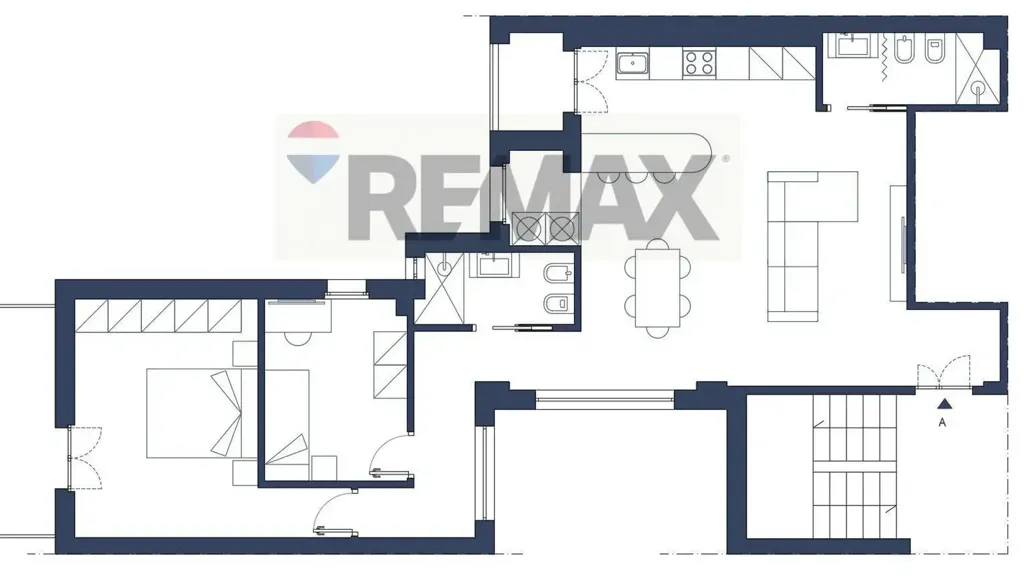 Plan - Modernised Apartment with Balcony in Bari