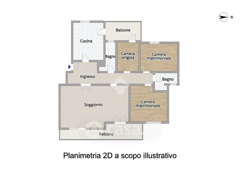 Floor Plan - Apartment with Balcony in Strinella Alta, L'Aquila