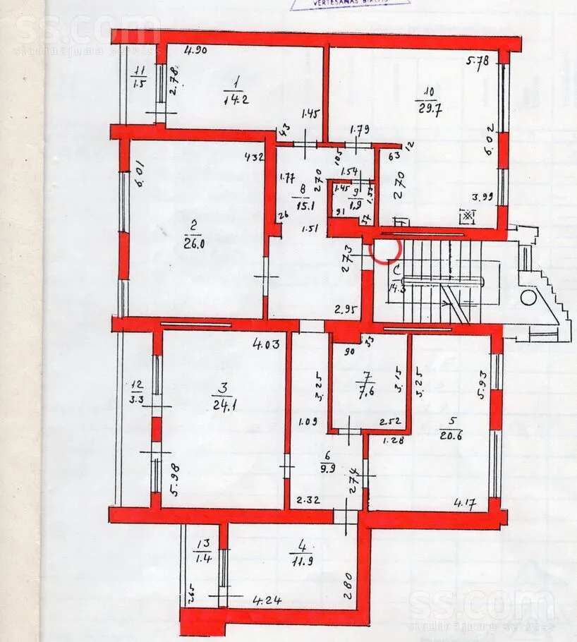 Floor Plan - Penthouse Apartment with Balconies in Riga Centre