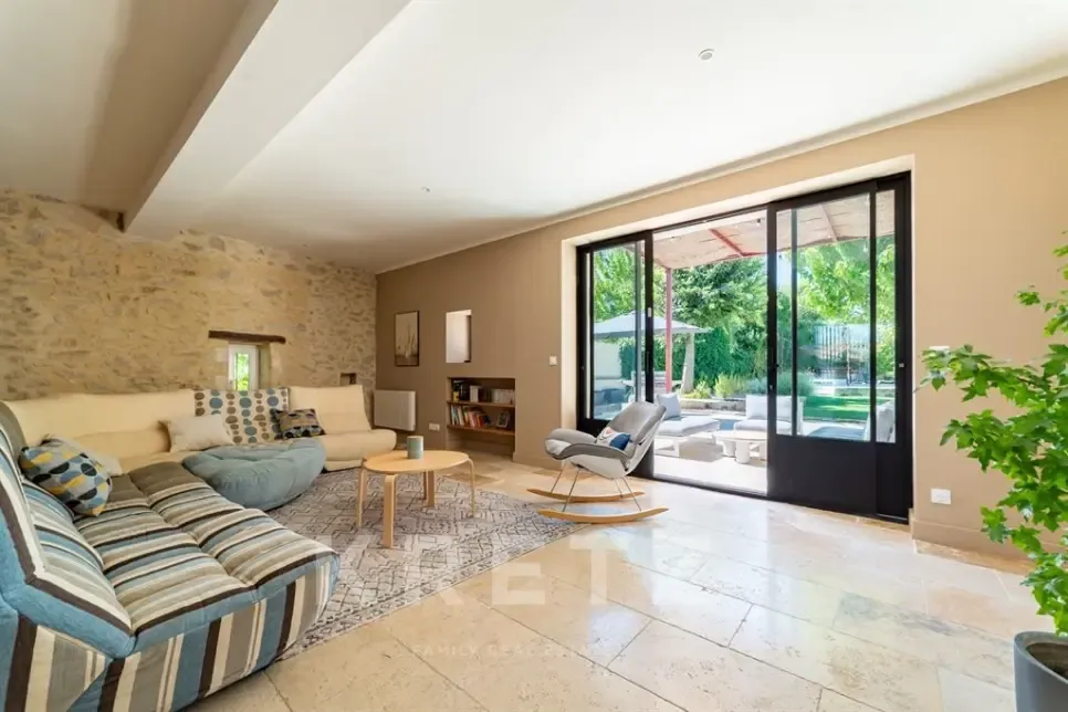 Soggiorno - Renovated Barn with Pool near Nîmes