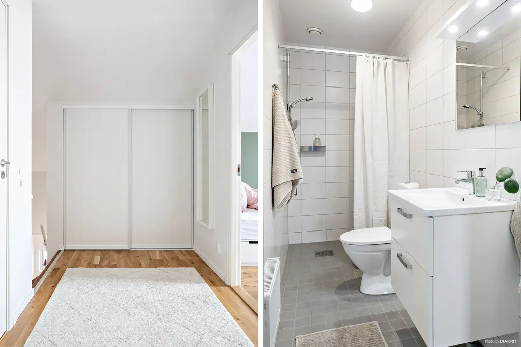 Salles de bain - Three-Storey Flat with Balcony in Hököpinge
