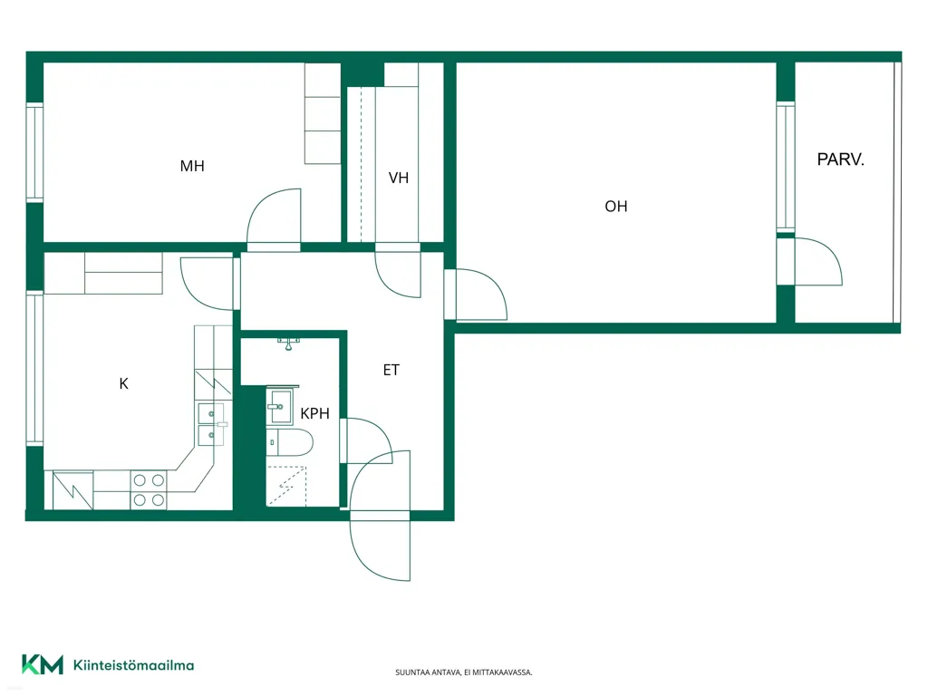 Plaan - Spacious Apartment with Balcony in Tampere Hervanta