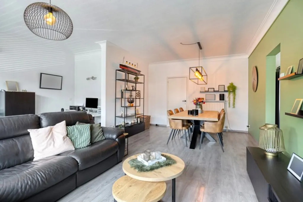 Living Room - Renovated Apartment with Terrace in Boechout