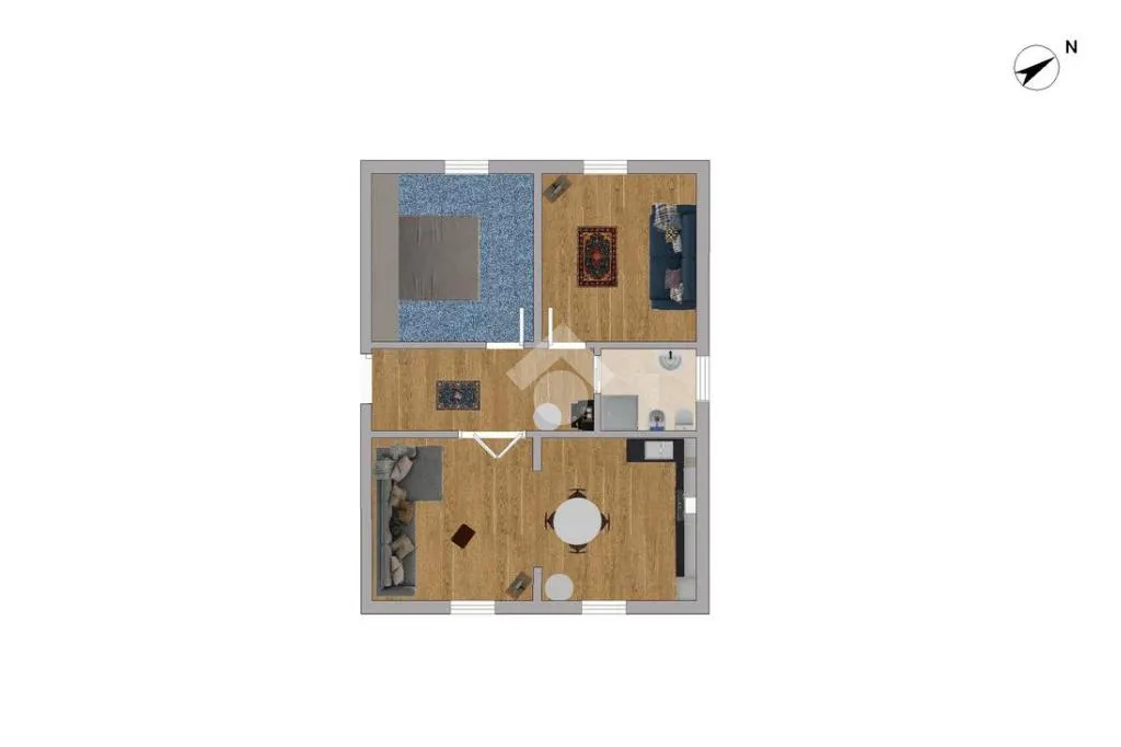Plan - Trilocale with Private Garden in Grosio